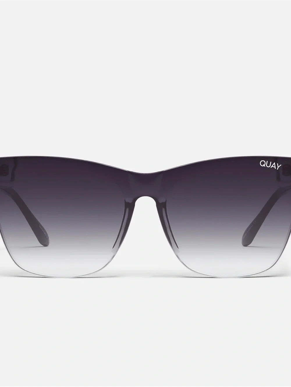 QUAY Come Thru Oversized Sunglasses Black Fade Gradient UV NWT